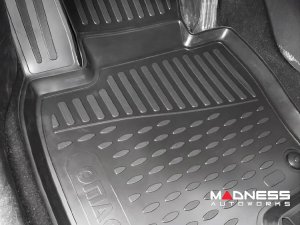 FIAT 500 Floor Liners - 3D Molded - Front + Rear - Black (2009 - 2015)